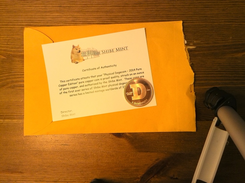 Physical Dogecoin – 2014 Pure Copper