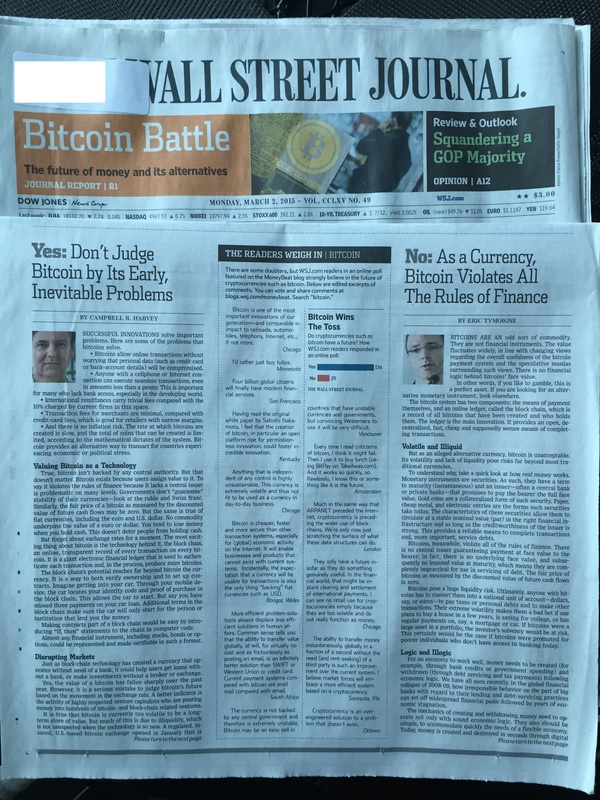 bitcoin Wall Street Journal 