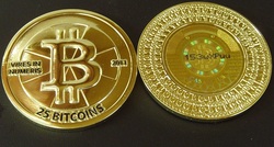 25 Bitcoins coin