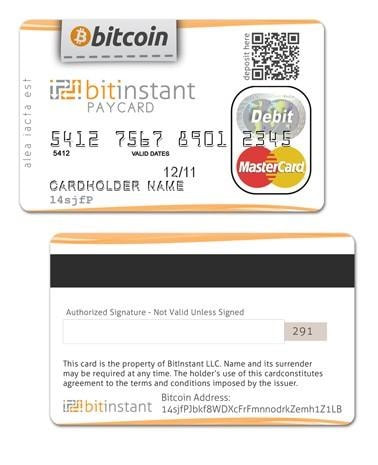 BitInstant creditCard Paycard